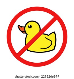 No Duck Sign on White Background