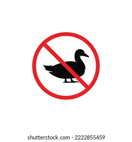 No duck symbol. No duck allowed symbol vector