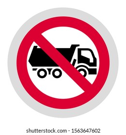 No dump forbidden sign, modern round sticker, vector illustration for your design