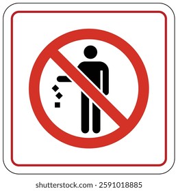 No dumping warning sign and labels