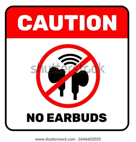 No earbuds or earphone device gadget vector clip art printable and editable in vector