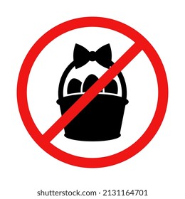 No hay cartel de la cesta de huevos de Pascua