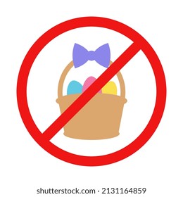 No Easter Egg Basket Sign