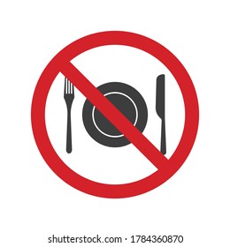 No Eat Drink Vector Sign Icon Stock Vector (Royalty Free) 1784360870 ...