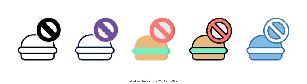 No Eat Icon Element For Design