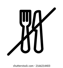 no eat icon or logo isolated sign symbol vector illustration - high quality black style vector icons
