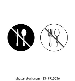 no eat vector icon