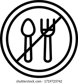 No se permite comer mientras se ayuna el concepto vector Diseño Icono, Ramazan kareem y Símbolos islámicos sobre fondo blanco,