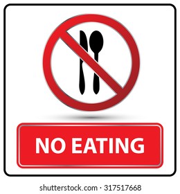 no eating danger signs Illustration vector