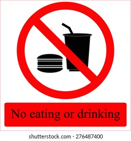 no eating or drinking