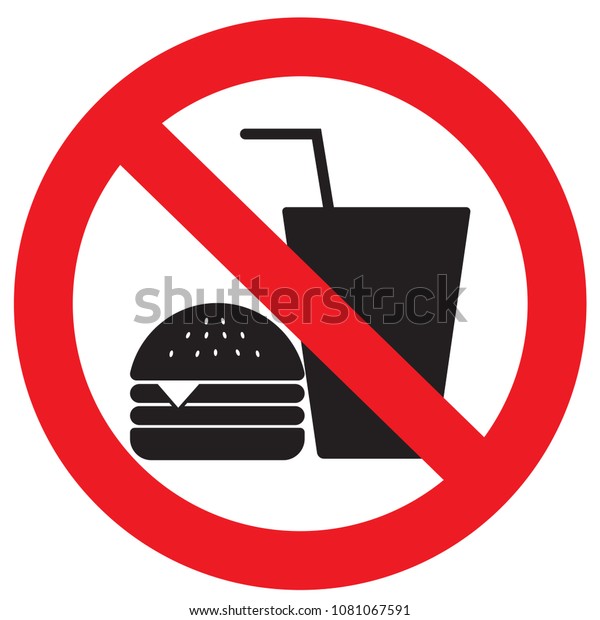 No Eating Drinking Logo Stock Vector (Royalty Free) 1081067591 ...