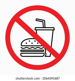 sin signos de comida y bebida, diseño de estilo plano