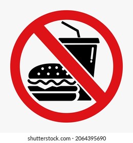 sin signos de comida y bebida, diseño de estilo plano