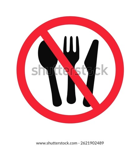 No Eating or Drinking Symbol Icon