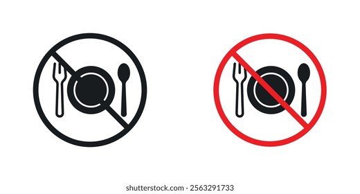 No eating sign pack for app and website ui designs.