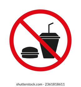 No eating sign. Vector illustration. EPS 10.