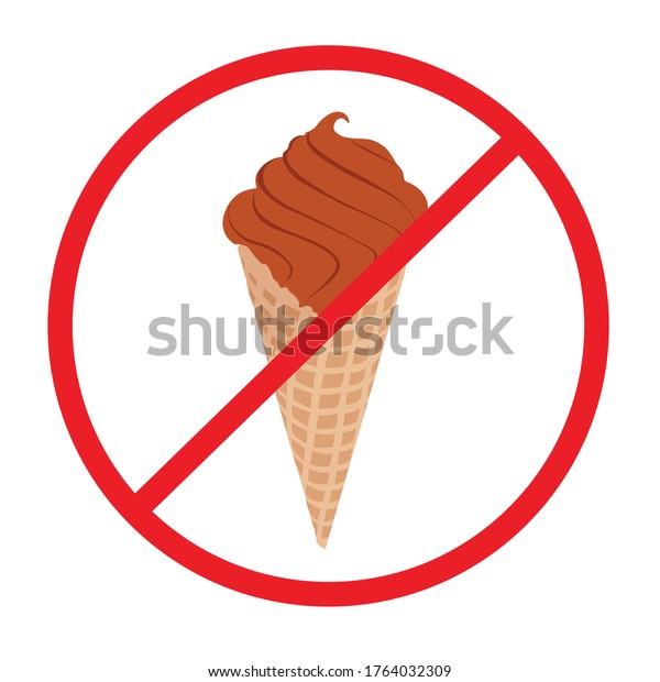 No Eating Sign Vector Illustration No Stock Vector Royalty Free