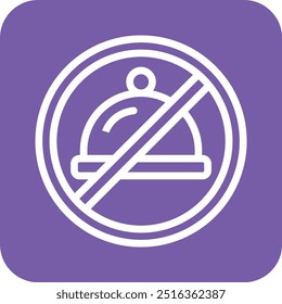 No eating Vector Icon Design Illustration