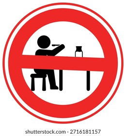 No Eating Vector icon which can easily modify or edit

