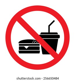 No Eating Vector Sign