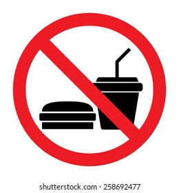 No eating vector sign