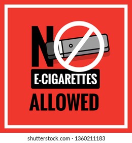 No E-Cigarettes Allowed Sign