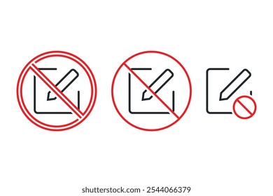 No edit icon. illustration vector