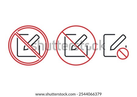 No edit icon. illustration vector