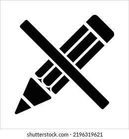 No Edit Vector Icon Illustration