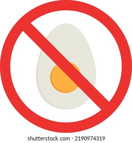 Ningún signo de huevo o símbolo prohibido por los huevos. Señales y símbolos prohibidos.