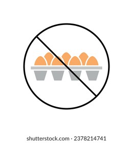 No eggs Icon. No eggs Flat Icon Symbol Vector Illustration