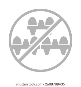 no eggs icon on white background, vector illustration