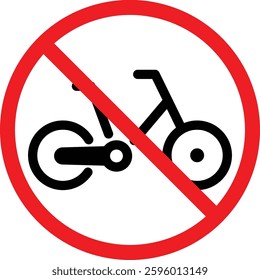 No Electric Bicycle Allowed Sign