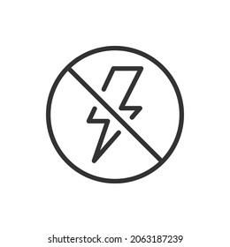 No electricity. Energy crisis icon concept isolated on white background. Vector illustration