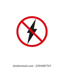 No electricity. Energy crisis icon. Vector illustration. EPS 10.