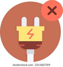 No Electricity icon vector image. Suitable for mobile application web application and print media.