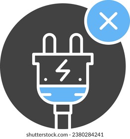 No Electricity icon vector image. Suitable for mobile application web application and print media.