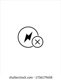 no electricity icon,vector best flat icon.