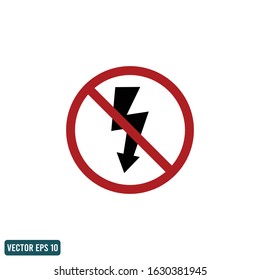 no electricity symbol design element eps10