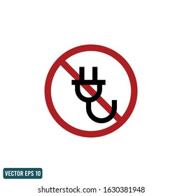no electricity symbol design element eps10