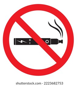 Sin símbolo de cigarrillo electrónico, sin icono de Vaping