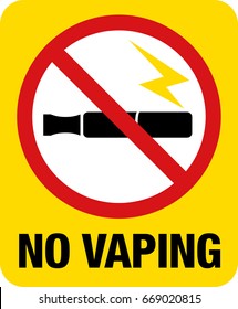 No electronic cigarettes sign.