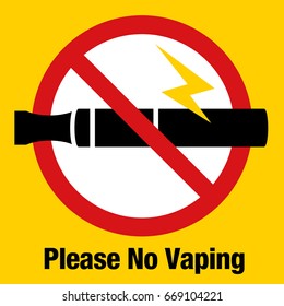 No electronic cigarettes sign.