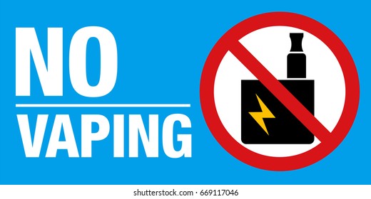 No electronic cigarettes sign.