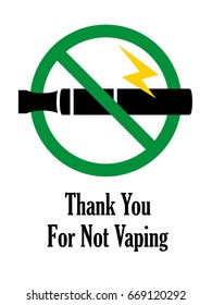 No electronic cigarettes sign.