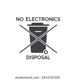 no hay símbolo electrónico de eliminación, arte vectorial.