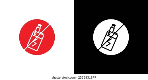 Sem ícone Vaping eletrônico Ilustração de design de arte
