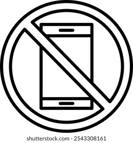 No Electronics Vector Illustration Detailed Icon