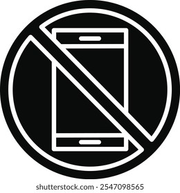 No Electronics Vector Illustration Detailed Icon