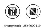 No elevator sign vector set vector graphics designs